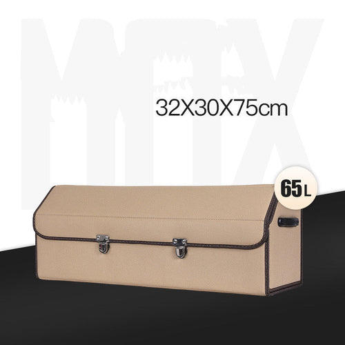 CarVault™ – Foldable Car Trunk Storage Box (Leather Style)
